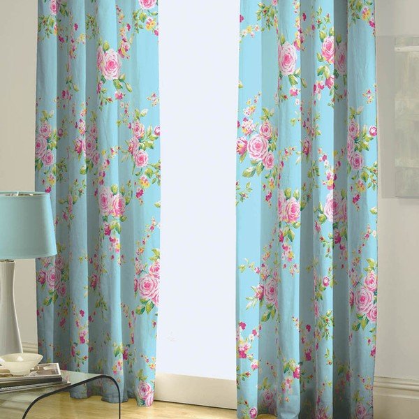 Set 2 draperii Catherine Lansfield Canterbury Plague, 168 x 183 cm-image-1