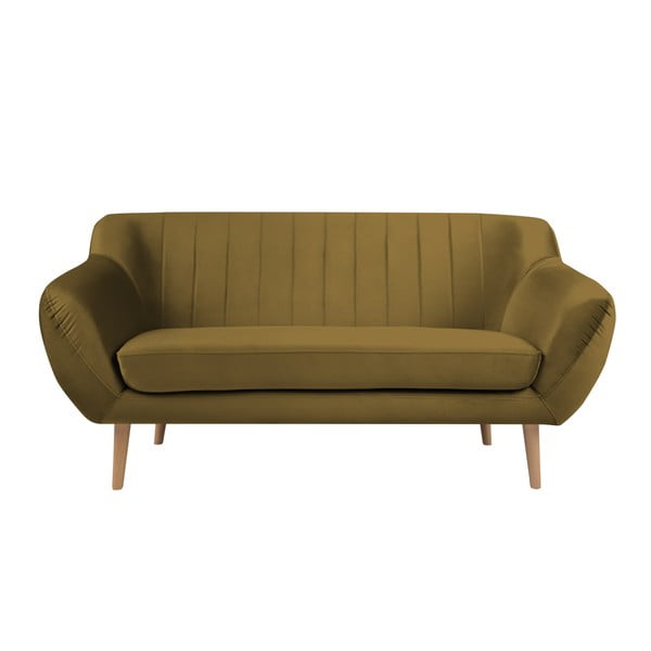 Canapea cu 2 locuri Mazzini Sofas BENITO, galben muștar