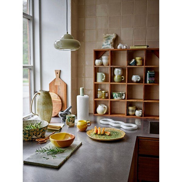 Suport orizontal pentru prosoape de bucătărie din hârtie verde deschis din marmură ø 15 cm Emy – Bloomingville-image-2