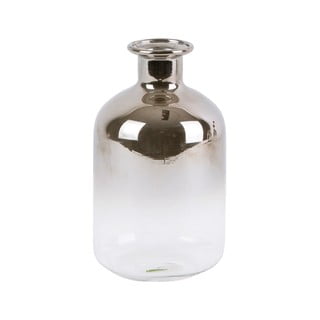 Vază mică din sticlă PT LIVING Silver Tube, înălțime 10 cm