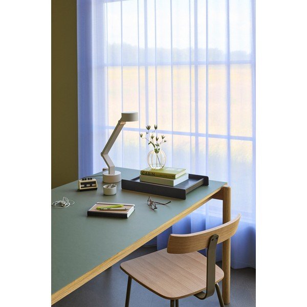 Scaun de dining verde/în culoare naturală stivuibil din metal Hock – Hübsch-image-3
