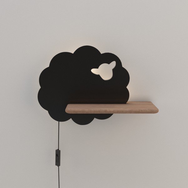 Corp de iluminat pentru copii negru Sheep – Candellux Lighting-image-1