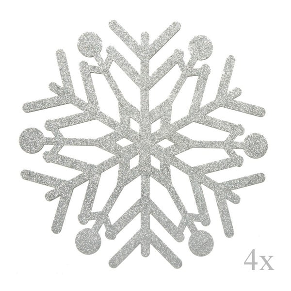 Set 4 suporturi farfurie Neviti Snowflake