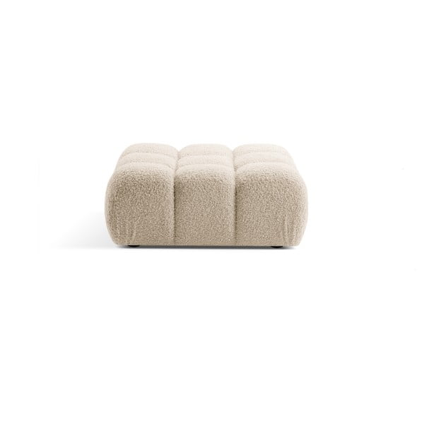 Taburet modular bej cu tapițerie din țesătură bouclé Bellis – Micadoni Home