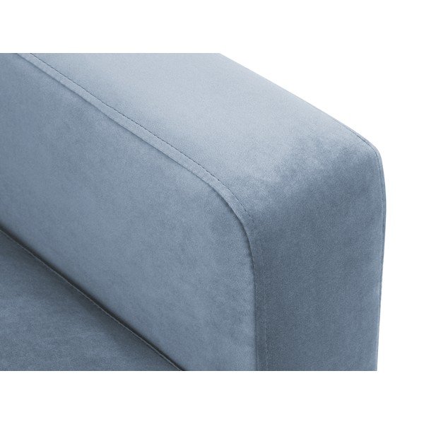 Canapea cu tapițerie din catifea Kooko Home Harmony, 220 cm, albastru deschis-image-1
