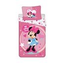 Lenjerie de pat pentru copii din microfibră pentru pat de o persoană 140x200 cm Minnie Sweet Like Me – Jerry Fabrics