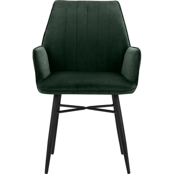 Set de scaune de sufragerie verde 2 buc. tapițat Anzo – Støraa-image-2