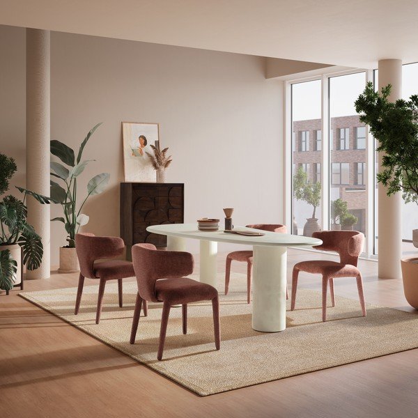 Masă de dining cu aspect de piatră 100x201 cm Daila – MOME-image-1