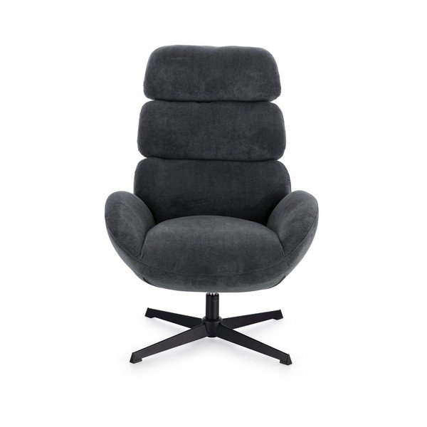 Fotoliu negru pivotant Violante – Bizzotto-image-2