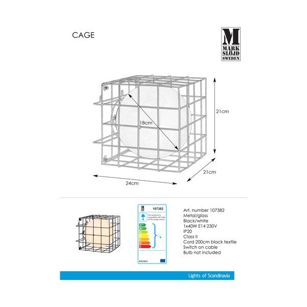 Aplică Markslöjd Cage, negru-image-2