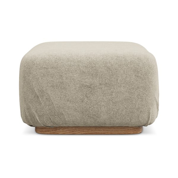 Taburet modular bej cu tapițerie din țesătură bouclé Ailani – Makamii