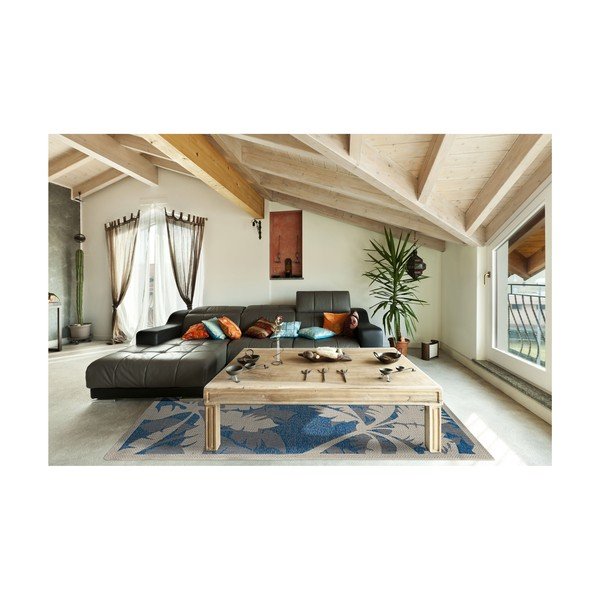 Covor adecvat pentru exterior Floorita Palms Blue, 160 x 230 cm, gri - albastru-image-3