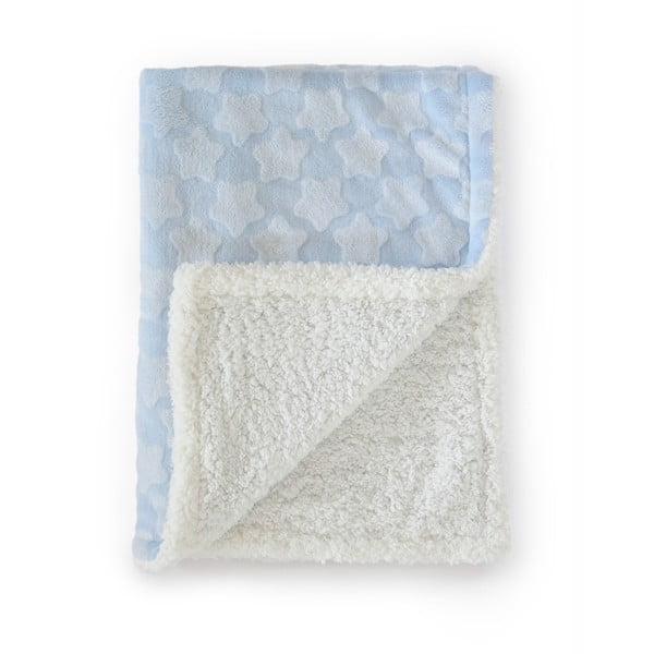 Pătură din microfibră pentru copii Tanuki Estrellas, 80 x 110 cm, albastru