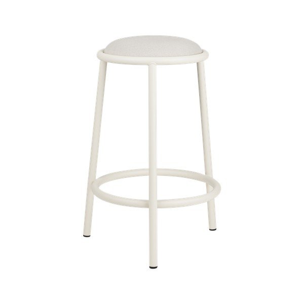 Scaun de bar bej din metal (înălțime șezut 68 cm) Hogo – noo.ma