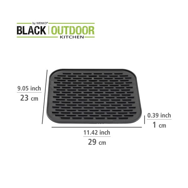 Suport din silicon pentru bucătărie Wenko Black Outdoor Kitchen Minu, negru-image-3