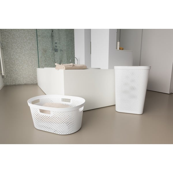 Coș de rufe alb din plastic 60 l Infinity – Curver-image-1