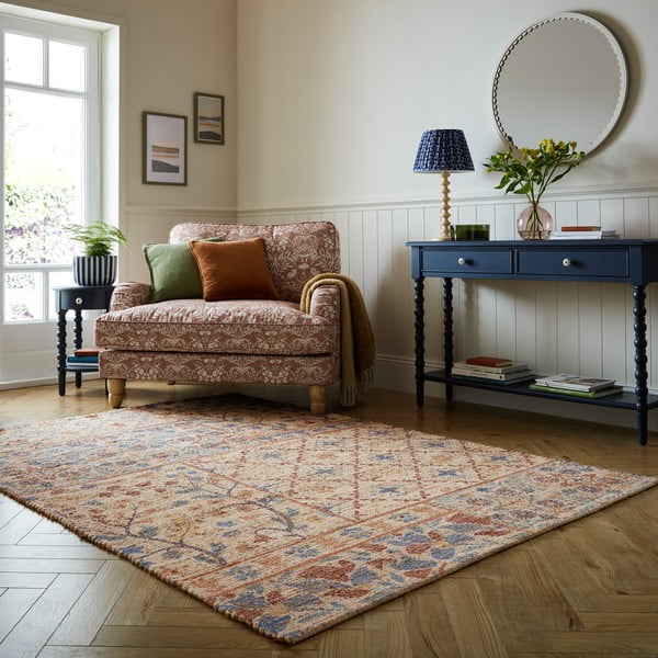 Covor în culoare naturală țesut manual din amestec de iută 160x230 cm Taylor Patchwork – Flair Rugs-image-1