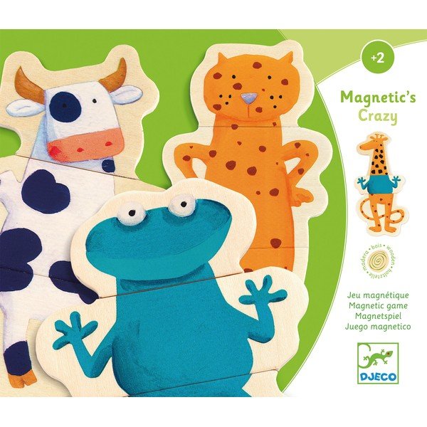Set 24 de magneți din lemn pentru copii Djeco „Animăluțe”-image-1