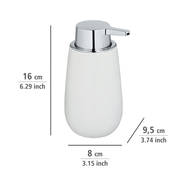 Dozator din ceramică pentru săpun Wenko Badi, alb-image-4