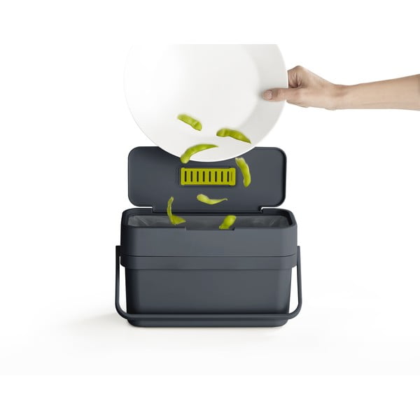 Recipient pentru deșeuri compostabile Joseph Joseph Compo, 4 l, albastru - negru-image-3