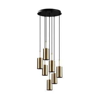 Lustră de 7 becuri Opviq lights Kem Tube, auriu