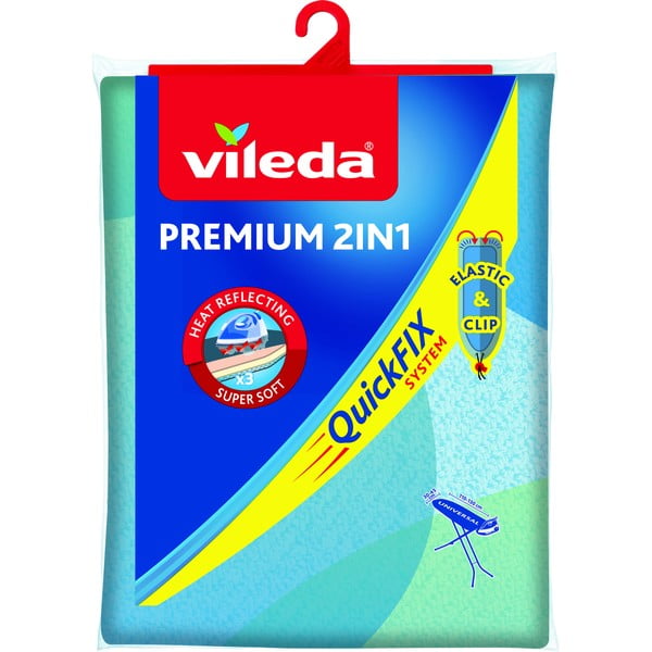 Husă din bumbac pentru masa de călcat Vileda Premium, gri-image-1