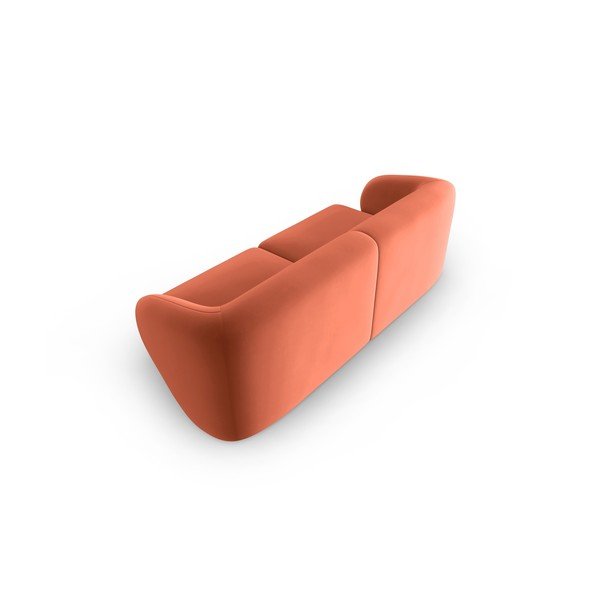 Canapea roz cu tapițerie din catifea 188 cm Paolo – Milo Casa-image-3