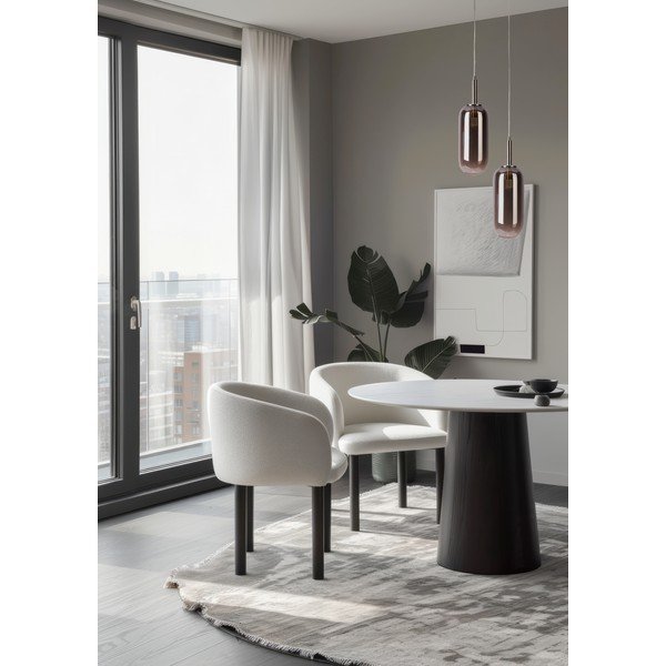 Lustră gri antracit LED cu abajur din sticlă ø 13 cm Fiuggi – Candellux Lighting-image-1