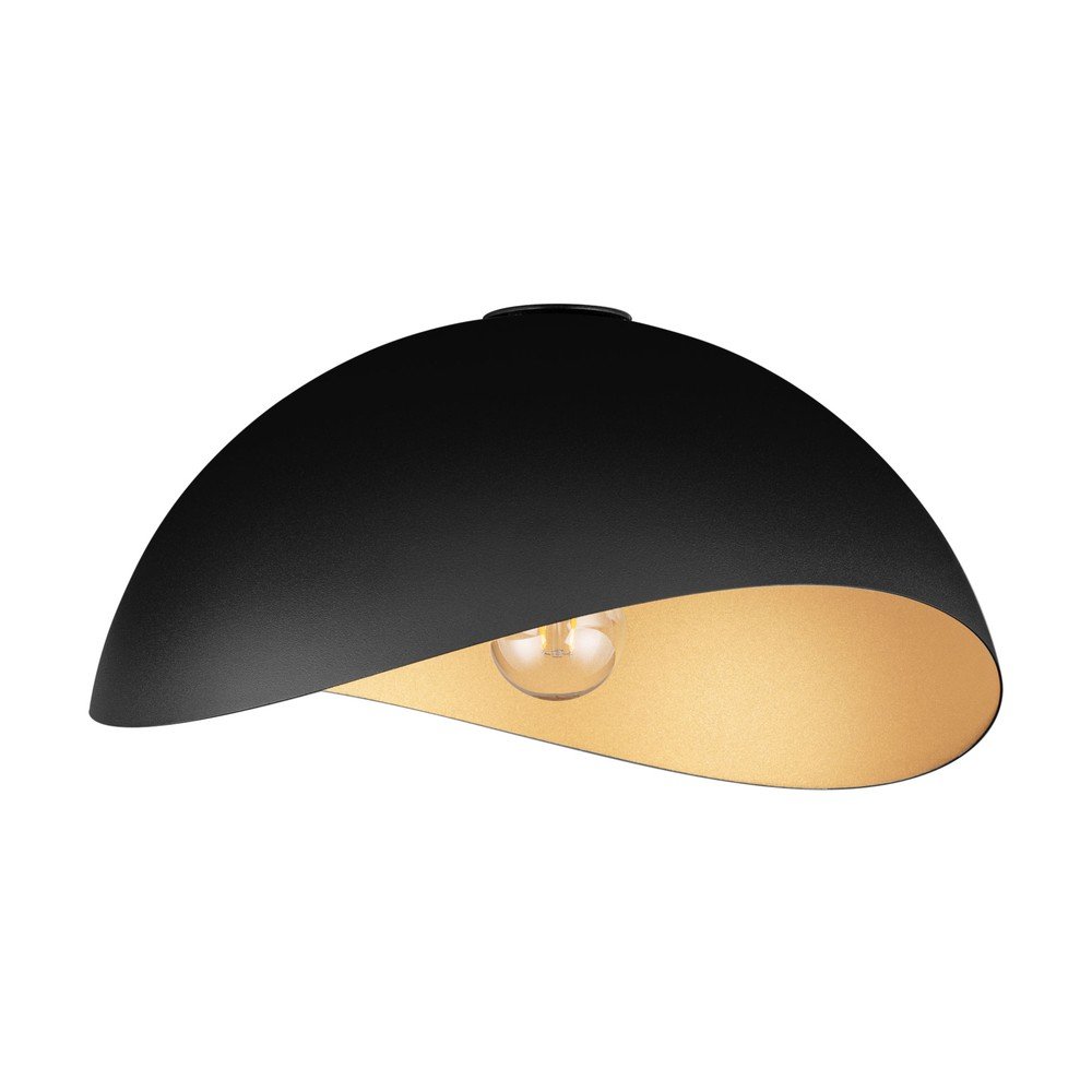Plafoniera negru-mat/aurie din metal Opsi – Nova Luce