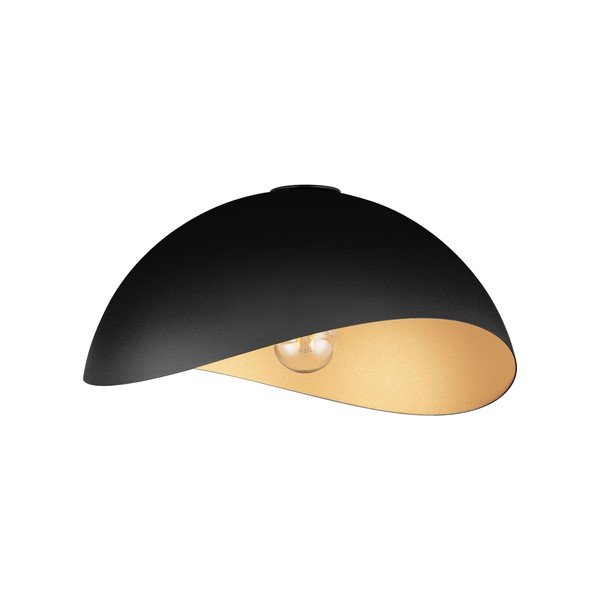 Plafonieră negru-mat/aurie din metal Opsi – Nova Luce