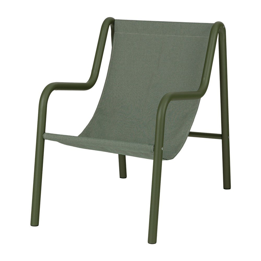Fotoliu de grădină verde din metal Nokk – noo.ma