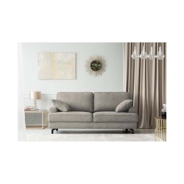 Canapea cu 2 locuri Kooko Home Salsa, gri - maro-image-1