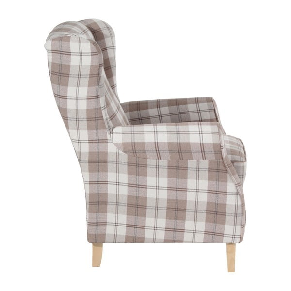 Fotoliu în carouri Max Winzer Lorris Vintage, bej-image-2