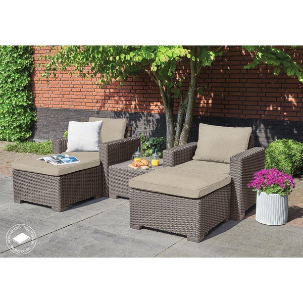 Set mobilier de grădină deschis Keter Moorea, maro-image-1