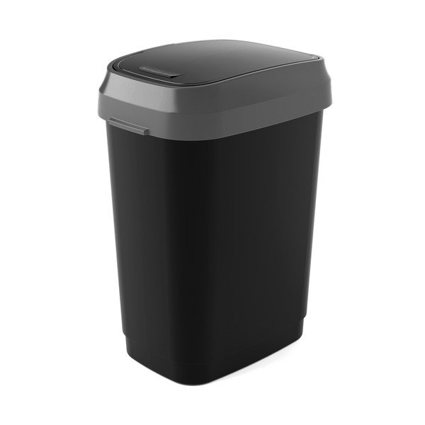 Coș de gunoi negru 25 l Dual Swing Bin M – KIS