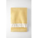 Pled din amestec de bumbac Euromant Skyline, 140 x 180 cm, galben