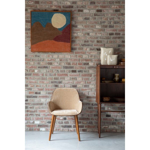 Scaun de living bej cu cotiere tapițat Taylor – Dutchbone-image-1