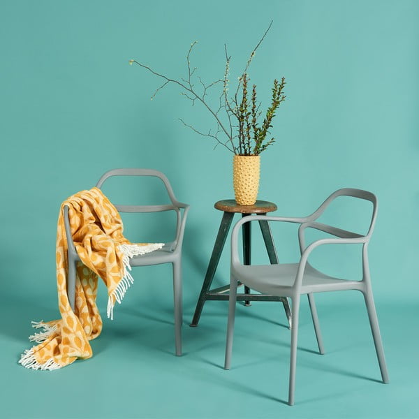 Set 2 scaune dining Bonami Selection Dali Chaur, gri-image-1