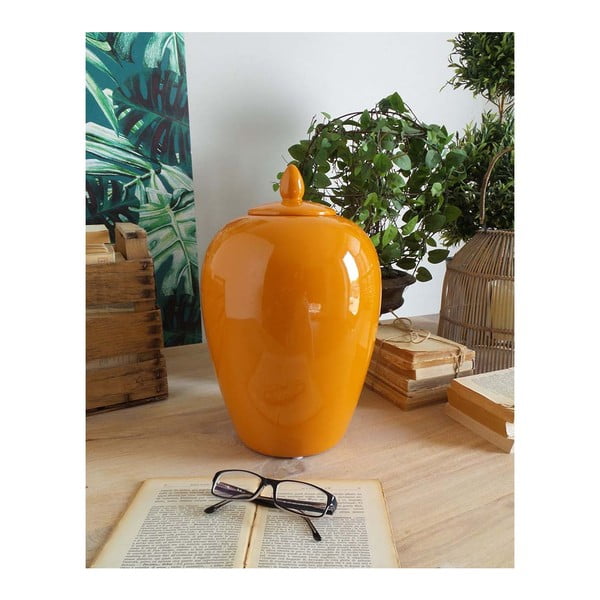 Recipient din ceramică Orchidea Milano Luxury 35 cm, portocaliu
