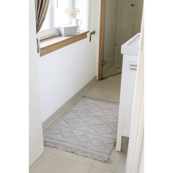 Covoraș baie din bumbac organic Wenko Urla 60 x 90 cm, gri-image-1