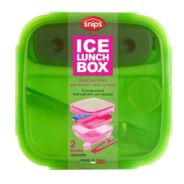 Cutie prânz cu tacâmuri Snips Lunch, 1,5 l, verde-image-3