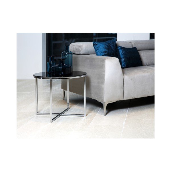 Măsuță auxiliară Actona Cross, ⌀ 55 cm, negru-image-1