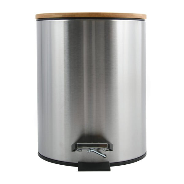 Coș de gunoi argintiu mat cu pedală din oțel 3 l   Adonis – Spirella-image-2