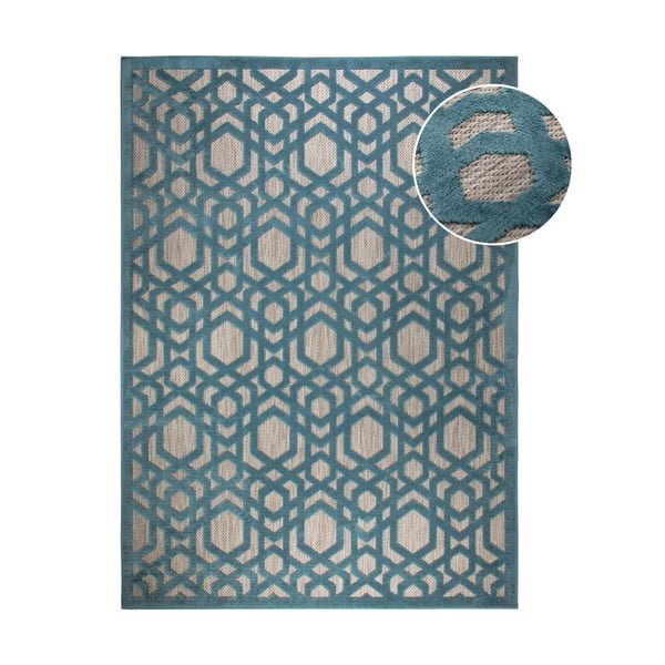 Covor de exterior albastru 290x200 cm Oro - Flair Rugs