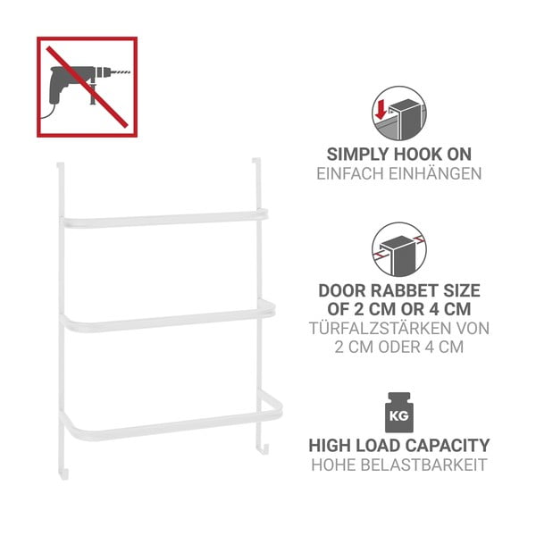 Suport pentru prosoape alb mat de agățat din oțel Irpinia – Wenko-image-4