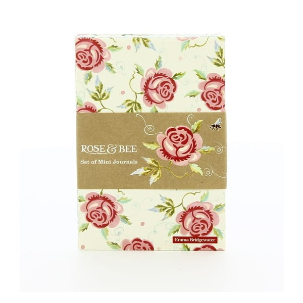 Set 3 blocnotes Blueprint Collections Rose Bee A7