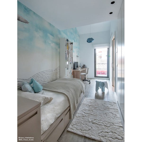 Covor pentru copii crem lavabil/țesut manual din bumbac 90x130 cm Clouds – Lorena Canals-image-4