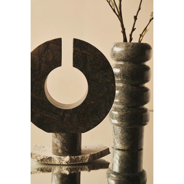 Vază verde din marmură (înălțime 25 cm) Fazio – Premier Housewares-image-3