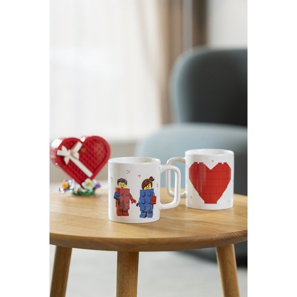 Cană pentru copii albă din ceramică 300 ml Love – LEGO®-image-2