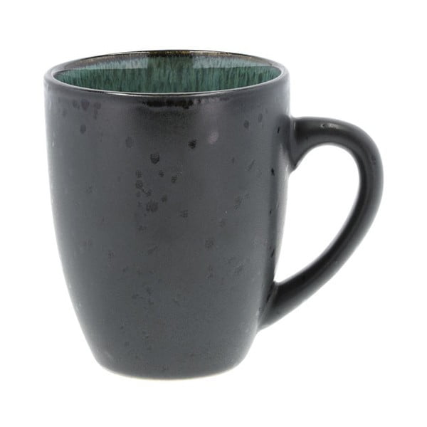 Cană din gresie ceramică Bitz, 300 ml, verde - negru
